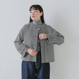 MACKINTOSH マッキントッシュ ウール ハウンドトゥース ハンビー ノーカラー ジャケット “HUMBIE NO COLLAR SL JACKET MB” l252hi1193fdq レディース 2025aw新作 アウター【◇】