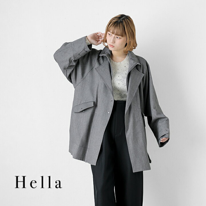 HELLA】FRONT LAYERD MILITARY CO チャコールグレー