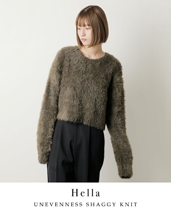 楽天市場】Hella ヘラ シャギー ニット プルオーバー “UNEVENNESS 