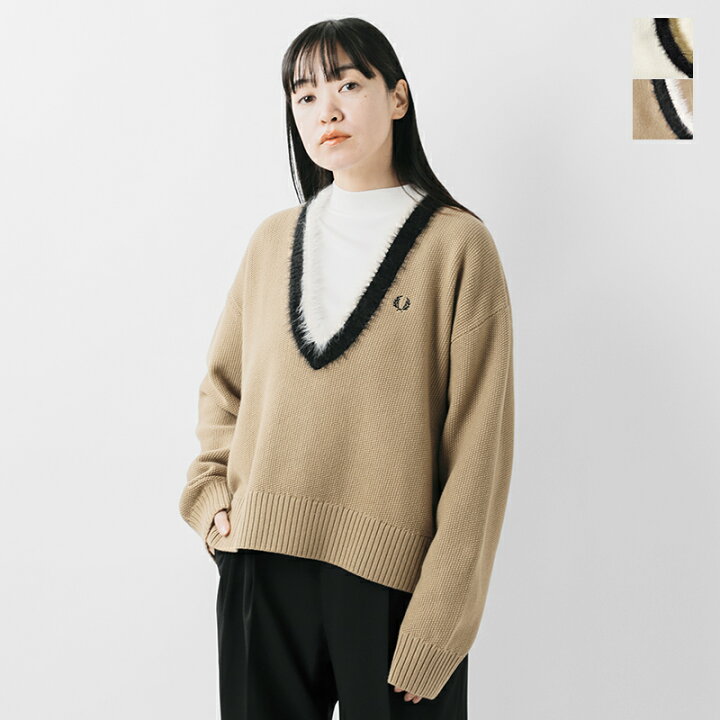 楽天市場】FRED PERRY フレッド ペリー テクスチャード トリム Vネック 