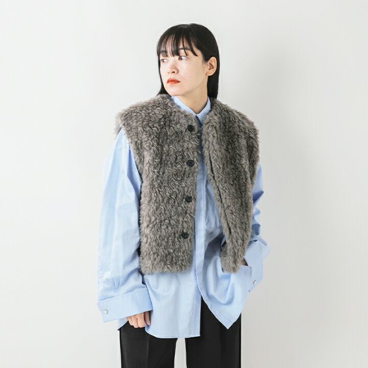 楽天市場】LOEFF ロエフ モヘア シャギー ファー ベスト 8825-209-0113 
