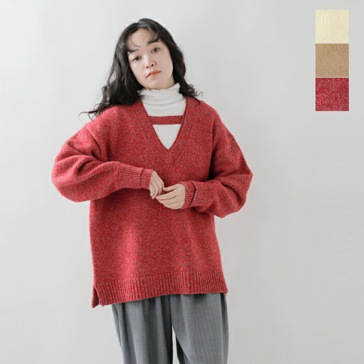 楽天市場】CLANE クラネ 2way ネック オーバー ニット トップス 17106  