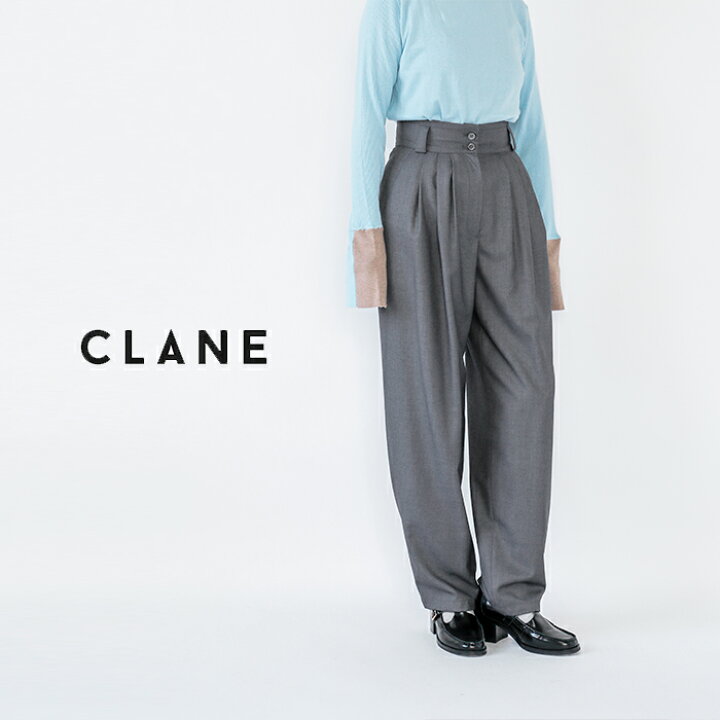 楽天市場】CLANE クラネ ワイド ベルト タック パンツ 17110-7202-yo 