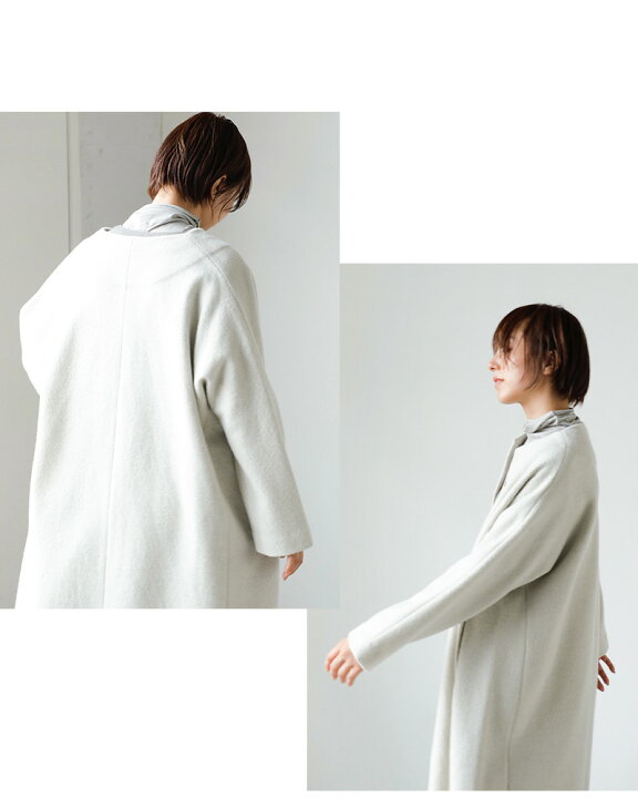 楽天市場】evam eva エヴァムエヴァ プレス ウール ロング コート 