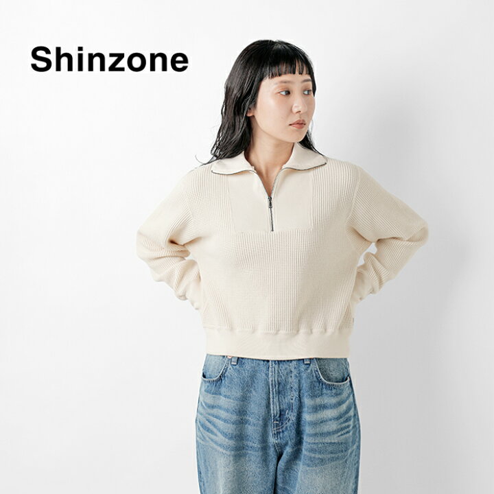 楽天市場】Shinzone シンゾーン コットン ハーフジップ ワッフル 