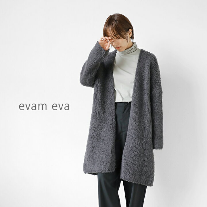 楽天市場】evam eva エヴァムエヴァ ウール ボア ローブ e243k180-tr 