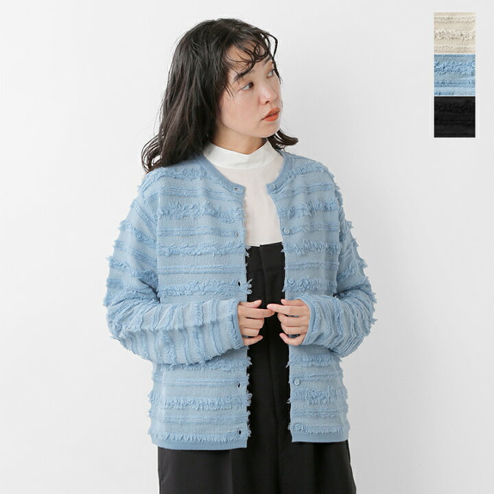 楽天市場】ADAWAS アダワス 和紙 メリノウール フリンジ ニット 