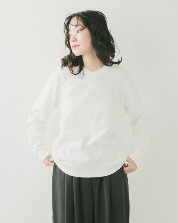 楽天市場】RINEN リネン コットン ミラノリブ Vネック プル 