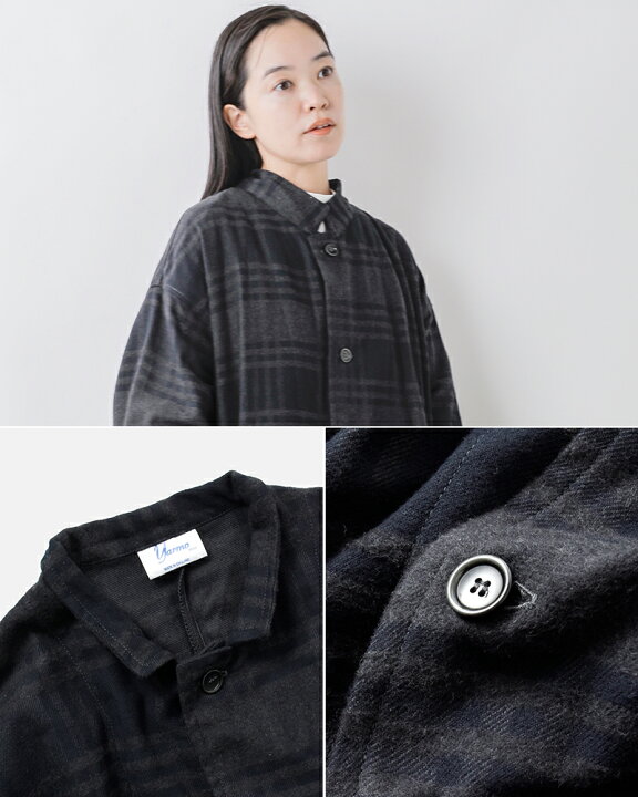 楽天市場】Yarmo ヤーモ コットン フランネル ビッグ コート yar-24aw 