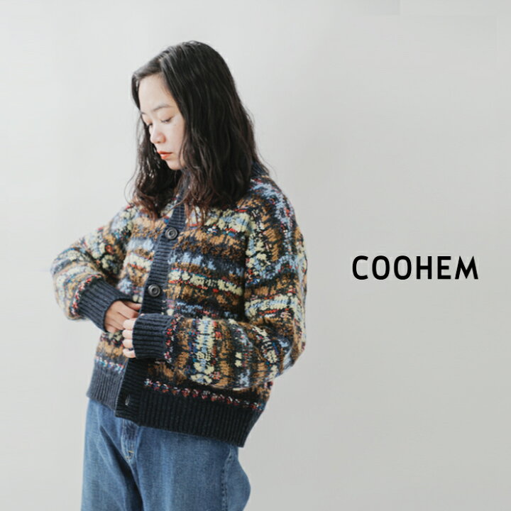 楽天市場】COOHEM コーへン KOUHEN フェアアイル ニット カーディガン 