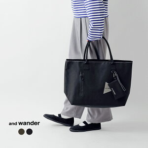 and wander �A���h�����_�[ �h�� �g�[�g�o�b�O PE/CO tote bag 574-6985313 ���j�Z�b�N�X 2026ss�V�� �t�āy�N�[�|���Ώہz