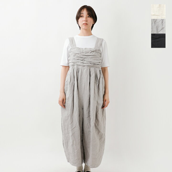 楽天市場】ROBE de PEAU ローブデポー リネン ワイド サロペット 