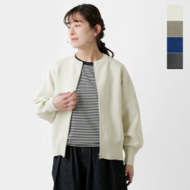 【クーポン対象】mao made マオメイド ストレッチニット ラグランスリーブ ZIP UP ブルゾン 411112-rf 2024ss新作 レディース