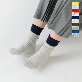【クーポン対象】ROTOTO ロトト コットン シルク パイル編み ダブルフェイス クルー ソックス 靴下 “DOUBLE FACE CREW SOCKS” r1515 レディース
