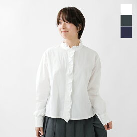 【クーポン対象】MidiUmi ミディウミ コットン フリル シャツ “frill short shirt” 1-739457-tr 2024ss新作 レディース