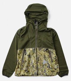 【2024ss新作】and wander アンドワンダー 耐久撥水 PERTEX プリント ウインド ジャケット “PERTEX printed wind jacket” 574-4121110-ms レディース