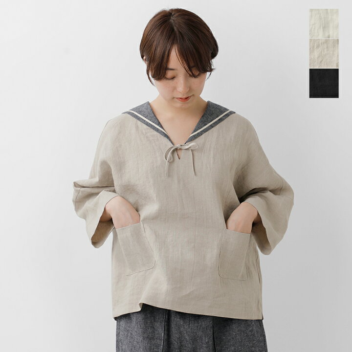 楽天市場】MAGALI マガリ キャンバスリネン セーラー プルオーバー 
