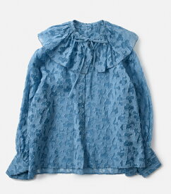 【クーポン対象】qiri キリ ハナミズキ ジャガード オープンカラー ブラウス “hanamizuki JQ open collar blouse” 63-01-bl-001-24-1-ms 2024ss新作 レディース