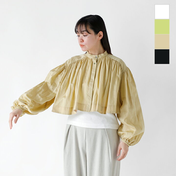 楽天市場】【50%OFF】enrica エンリカ コットン サテン ギャザー 