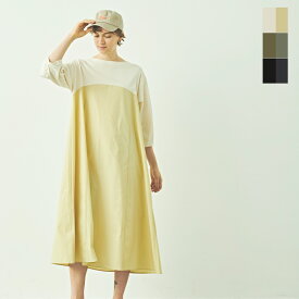 kha:ki カーキ コットン オーバル スリーブ Aライン ドレス “OVAL SLEEVE DRESS” mil24hop3091-yh 2024ss新作 レディース