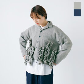 セール【20%OFF】g グラム ウール シャギー フロント フリル ジャケット g-625 レディース 2025aw新作