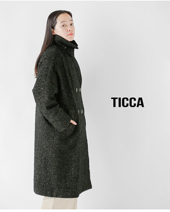 楽天市場】TICCA ティッカ ウール ミックスツイード テント コート 