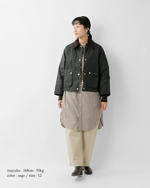 楽天市場】Barbour バブアー クロップド ビードネル ワックス 