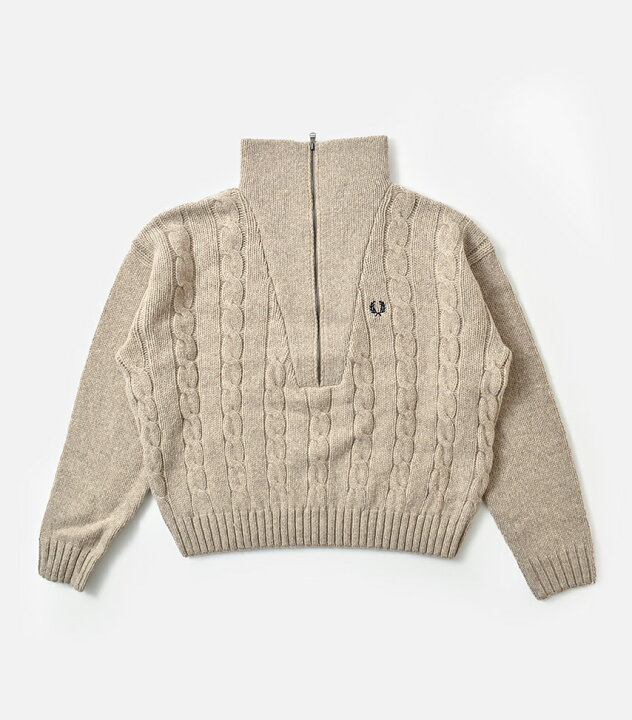 楽天市場】FRED PERRY フレッド ペリー ウール ハーフジップ ケーブル 