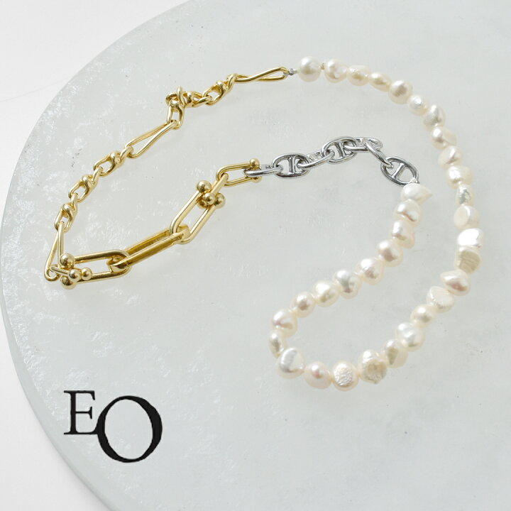 楽天市場】EO イオ パール ミックス チェーン ショート ネックレス 