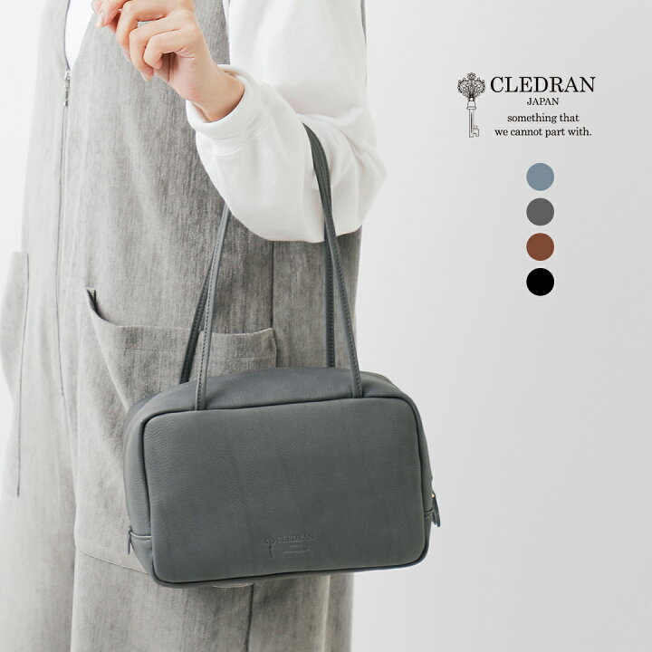 楽天市場】CLEDRAN クレドラン カウレザー スクエア ボストン バッグ 
