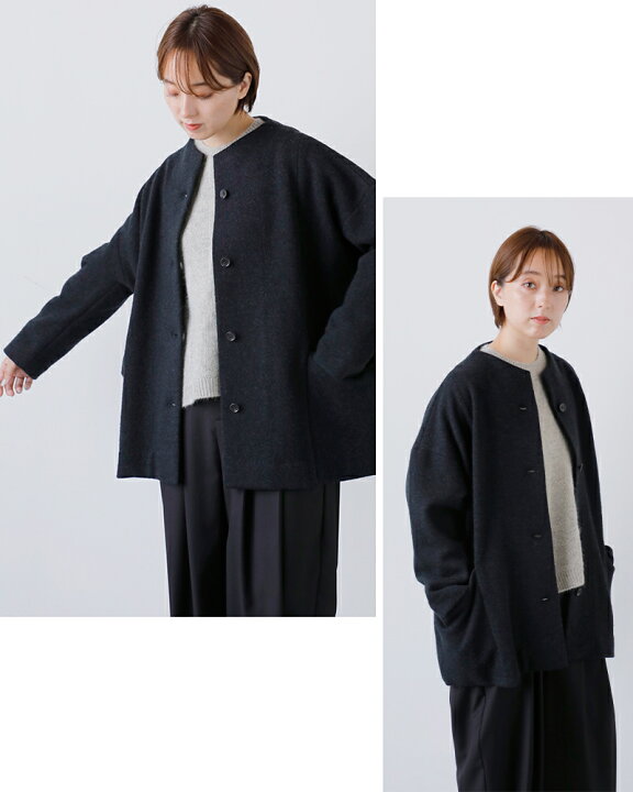 楽天市場】evam eva エヴァムエヴァ プレス ウール ショートコート  