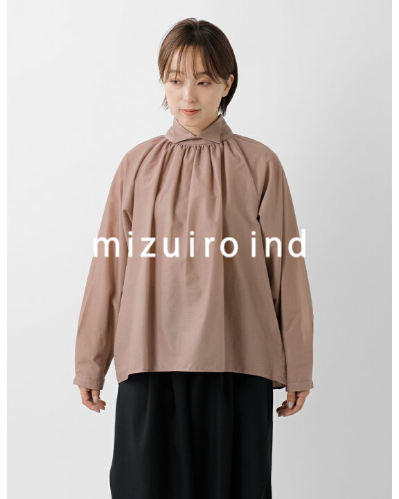 楽天市場】mizuiro ind ミズイロインド コットン スタンドシャツカラー 
