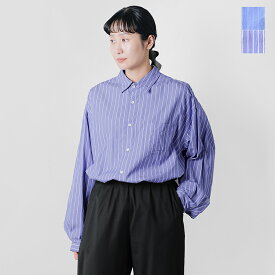 セール【20%OFF】DIGAWEL ディガウェル コットン オーバーサイズ ストライプ シャツ dwyb023 レディース【3こ1】
