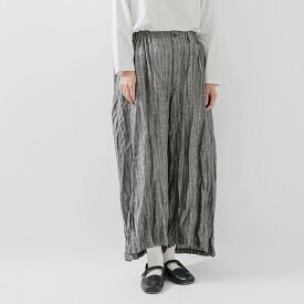 Vlas Blomme ヴラスブラム ブラスブラム リネン ストライプ カーブ パンツ 13543075-tr レディース 2025aw新作 【クーポン対象】