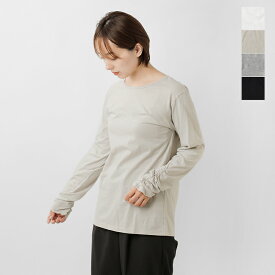 セール【40%OFF】Commencement コメンスメント コットン ギャザー スリーブ 長袖 Tシャツ “Gather sleeve l/s tee” c-322 レディース【3こ1】