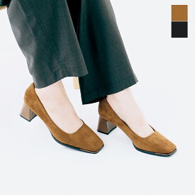 セール【40%OFF】MOHI モヒ スクエアトゥ フレアヒール パンプス gu3-899-11-pu レディース 2025aw新作 【サイズ交換初回無料】