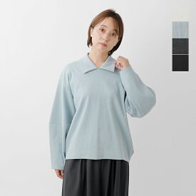 セール【40%OFF】euphoric’ ユーフォリック コットン ベアテレコ ストレッチ 襟付き リブ プルオーバー eu-ct5303 レディース