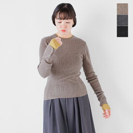 セール【40%OFF】audrey and john wad オードリーアンドジョンワッド レイヤード クルーネック 長袖 プルオーバー l5712 レディース