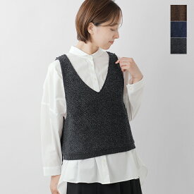 MidiUmi ミディウミ コットンウールミックス パイル ボア ニット ベスト “pile boa knit vest” 3-729947 レディース 2025aw新作 【サイズ・カラー交換初回無料】 【クーポン対象】