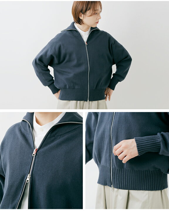楽天市場】mao made マオメイド コットン ミラノリブ ダブルジップ 