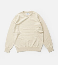 Yonetomi NEW BASIC ヨネトミ ニューベーシック アメリカン ウール/コットン ニット プルオーバー 95-254-014-yo 2025aw新作 ユニセックス