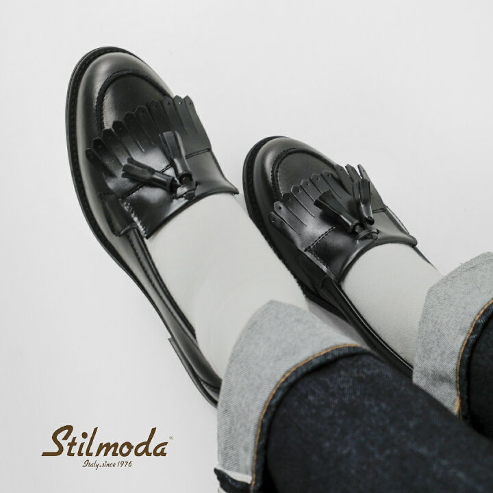 楽天市場】Stilmoda スティルモーダ カウレザー タッセル ローファー 