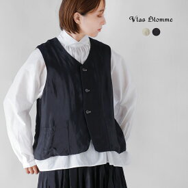 Vlas Blomme ヴラスブラム ブラスブラム ヴィンテージレーヨン ジレ 13306095-mt レディース 2025aw新作 【サイズ・カラー交換初回無料】 【クーポン対象】