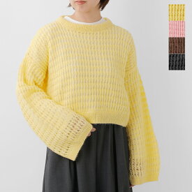 セール【40%OFF】TRICOTS JEAN MARC トリコット ジーン マルク モヘア ブレンド ワイドスリーブ ニットセーター andy レディース