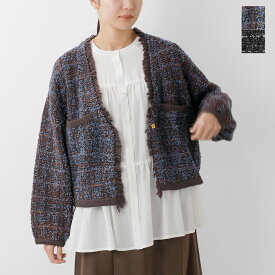 audrey and john wad オードリーアンドジョンワッド Vネック フリンジ ジャケット l5702 レディース 2025aw新作 アウター