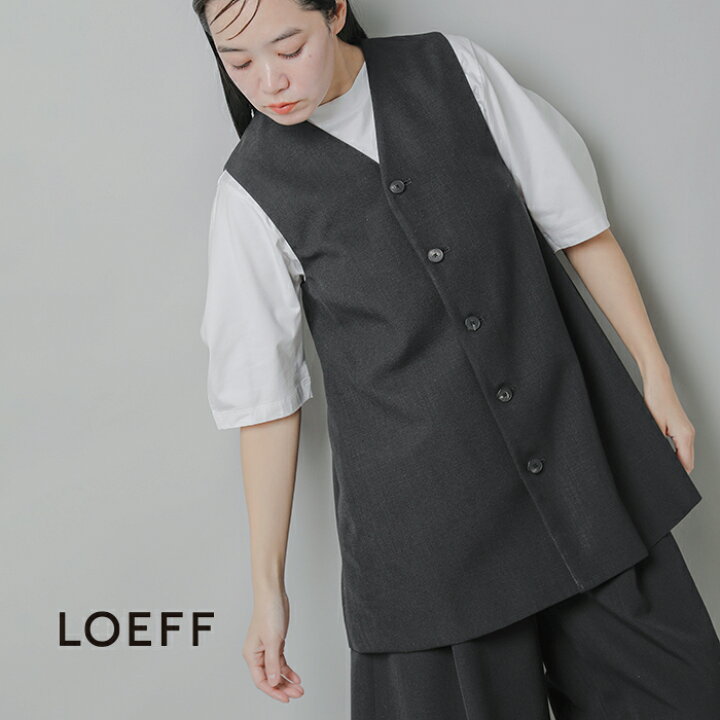 楽天市場】LOEFF ロエフ ホップサック Vネック フレア ベスト 8825-299 