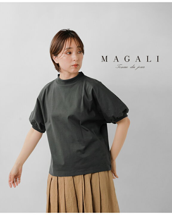 楽天市場】MAGALI マガリ 天竺コットン ギャザースリーブ カットソー 
