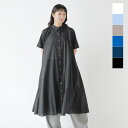 mizuiro ind ミズイロインド 60ローン コットン ハーフスリーブ フレア シャツ ワンピース 2-250085-ma 2025ss新作 レディース【☆】