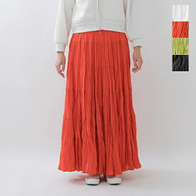 【50%OFF】Le Melange ル メランジュ インドコットンボイル ティアード ロング スカート 8533301 レディース【サイズ交換初回無料】 【クーポン対象】