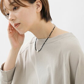 【ゆうパケット選択可】Joli&Micare ジョリー&ミカーレ グラーニー 淡水パール ヘマタイト ガラスビーズ ネックレス “Grani Pearl” gra0105-6-7-8 レディース